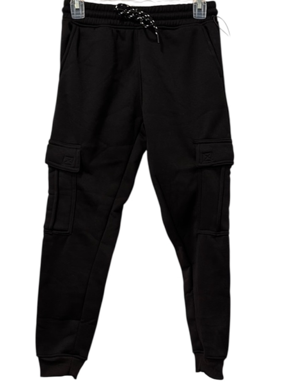 Hype Black Relaxed Fit Cargo Sweatpants - Size Medium - Picture 3 of 12